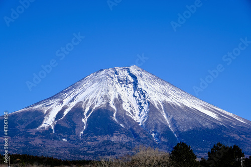 【静岡】富士宮から見る富士山（冬）