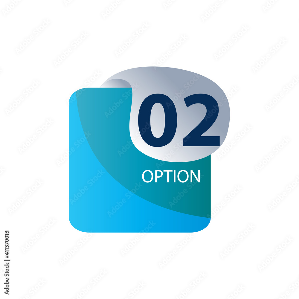 number 02 option label vector template design illustration number 02 option label vector template design illustration