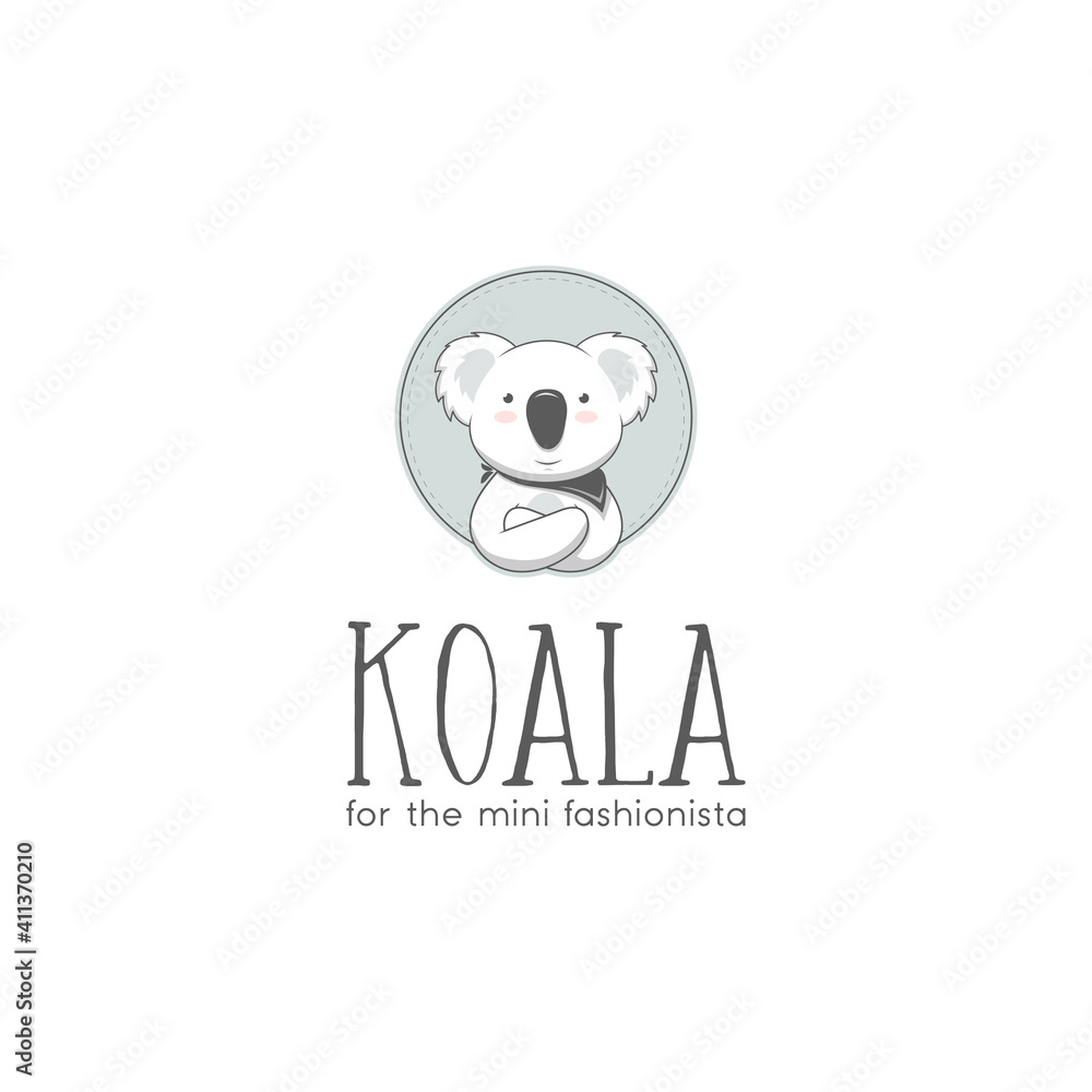 Obraz premium Koala Logo cute and simple design