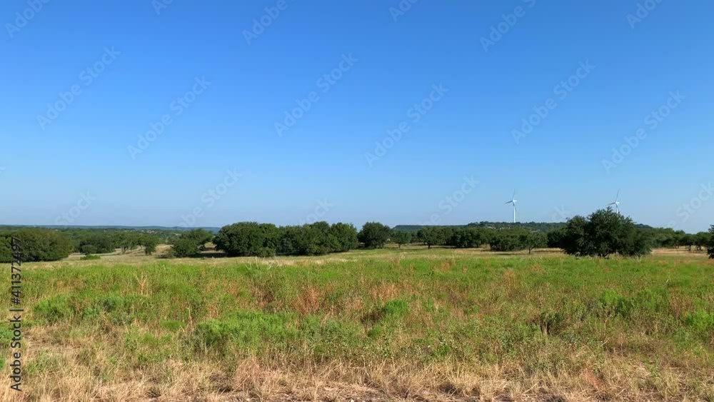 Pan View of a Wind Turbine Farm Pan View of a Wind Turbine Farm