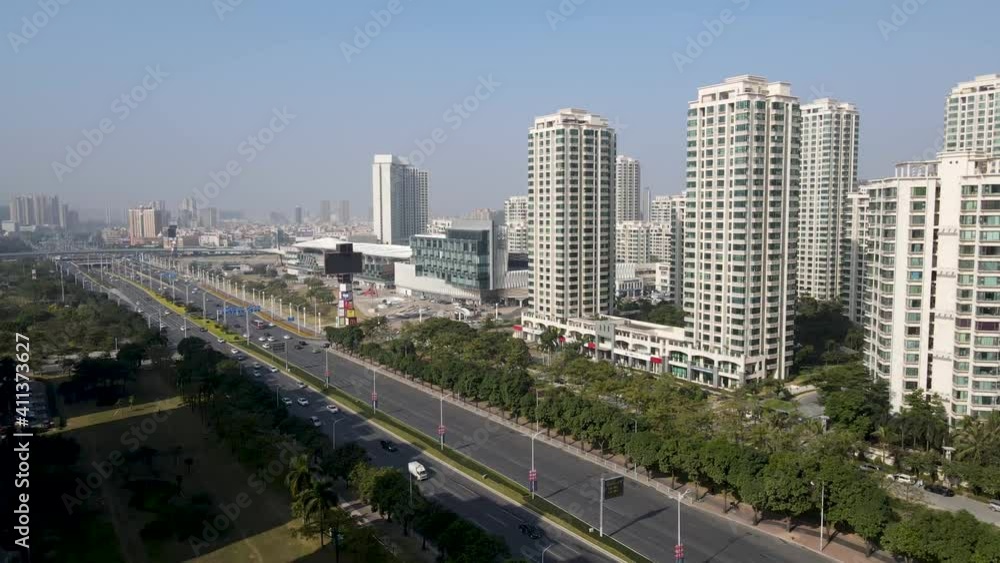 Aerial photography of Zhuhai city scenery and road bridges Aerial photography of Zhuhai city scenery and road bridges