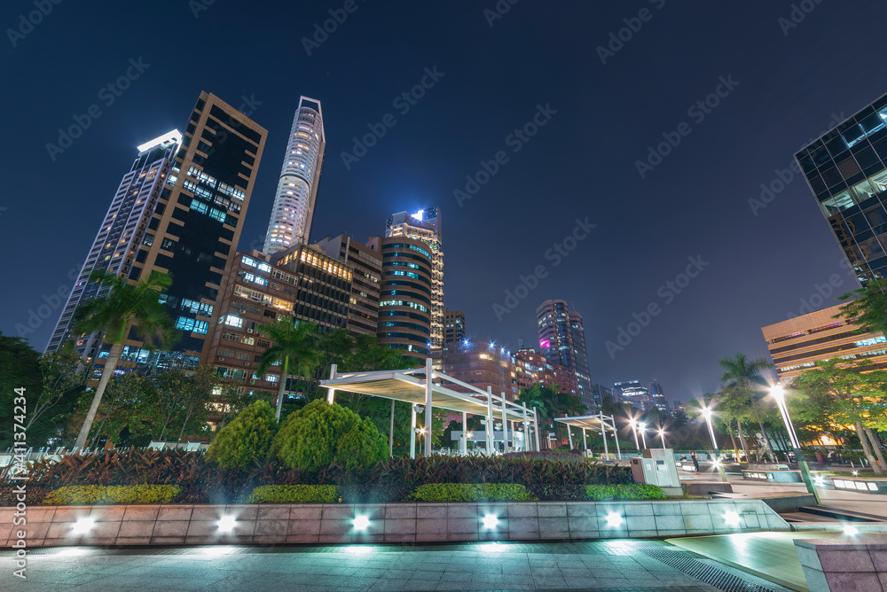 midtown of Hong Kong ciity at night