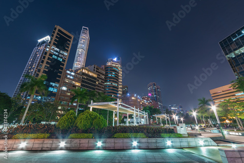 Photography midtown of Hong Kong ciity at night