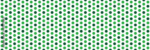 wide green two colors polka dots seamless vector pattern