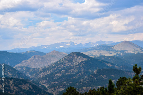 mountains and clouds