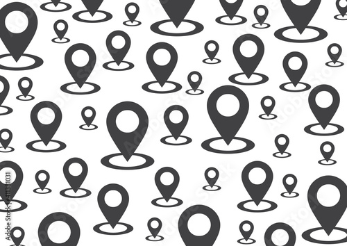 random checkin symbols for background. Online media concepts, vector illustration