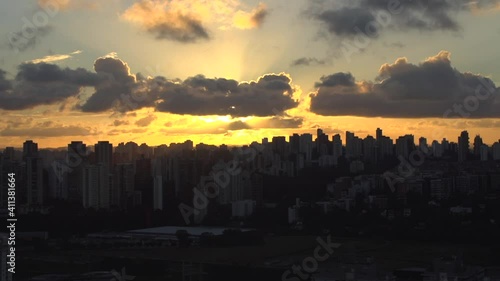 Sao Paulo Golden Sunset Hyper Lapse