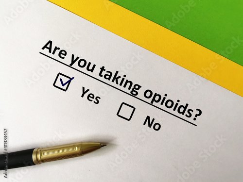 Questionnaire about pain killers