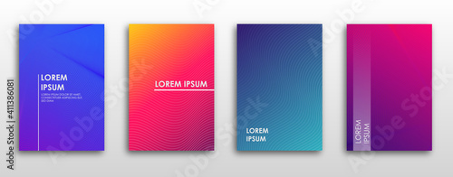Simple Modern Covers Template Design. Set of Minimal Geometric Halftone Gradients for Presentation, Magazines, Flyers, Annual Reports, Posters and Business Cards. 