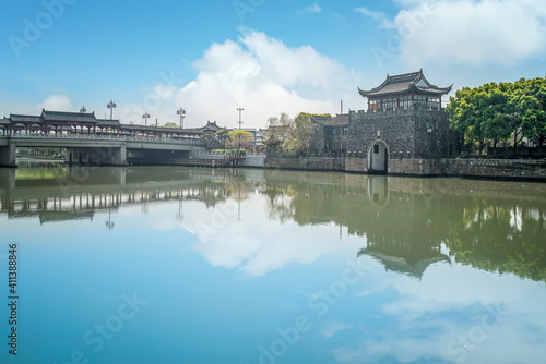 Ancient building ruins of Suzhou city wall