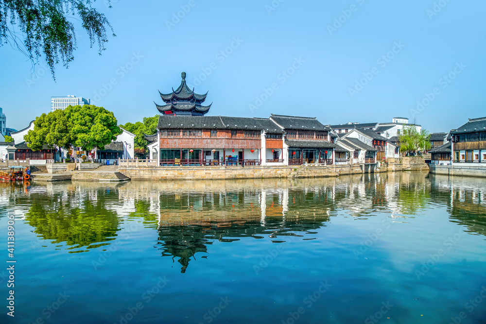 Street view of old buildings in Suzhou ancient town Street view of old buildings in Suzhou ancient town
