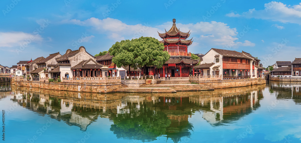 Street view of old buildings in Suzhou ancient town Street view of old buildings in Suzhou ancient town