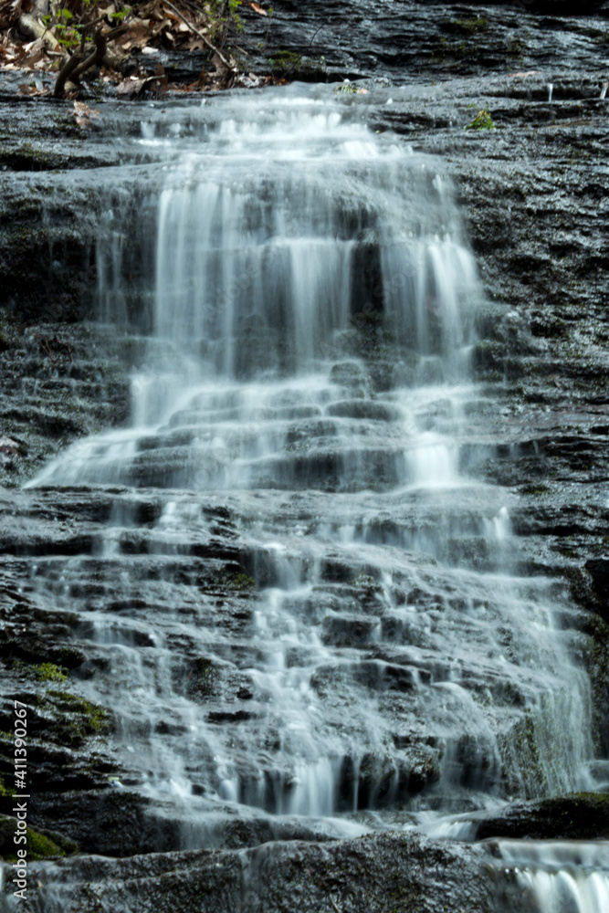 Silky water of little Wadsworth Falls in Middlefield, Connecticut. Silky water of little Wadsworth Falls in Middlefield, Connecticut.
