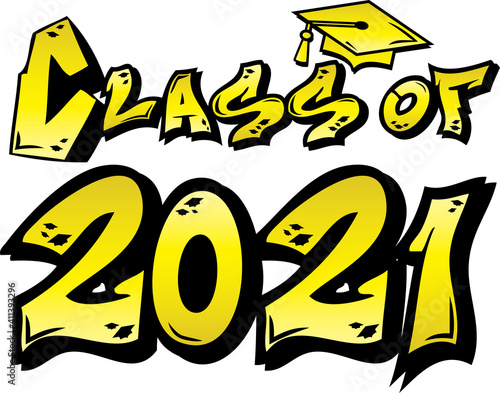 Graffiti Class of 2021 yellow