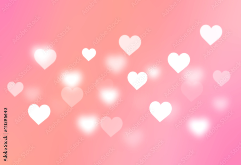 Abstract heart shape blur gradient texture background. Happy valentine, and love concept