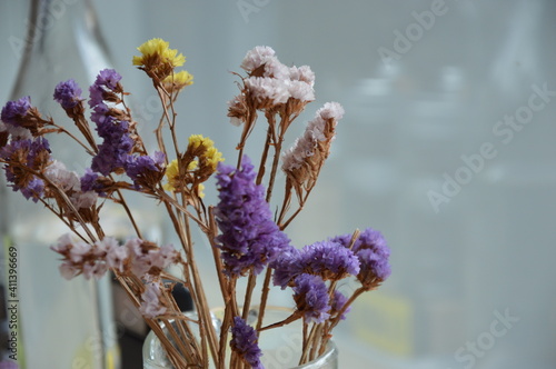 Multiple colors of dried flowers are beautiful wallpapers.