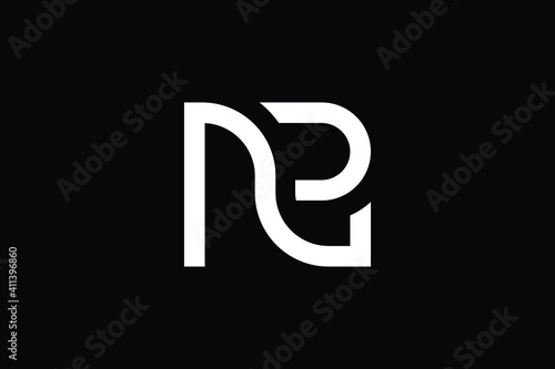 NR logo letter design on luxury background. RN logo monogram initials letter concept. NR icon logo design. RN elegant and Professional letter icon design on black background. N R RN NR photo
