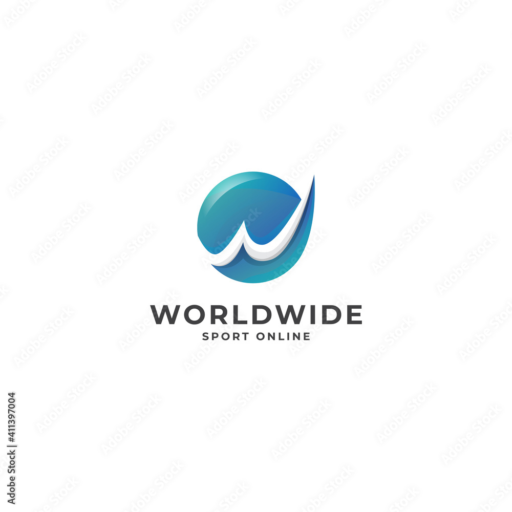 Worldwide logo design with modern style Worldwide logo design with modern style