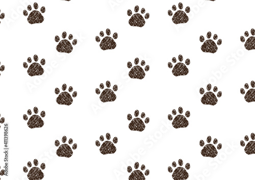 猫の足あと柄イラスト背景