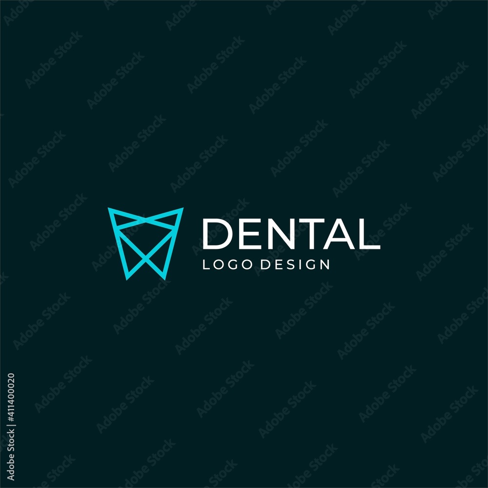 Modern and unique logo about teeth, dental with geometric lines.
EPS 10, Vector.
