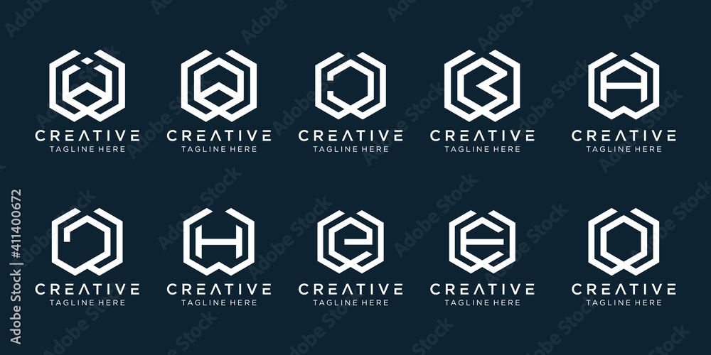 Set of creative monogram letter W logo template. icons for business of fashion, sport, automotive, simple. Set of creative monogram letter W logo template. icons for business of fashion, sport, automotive, simple.