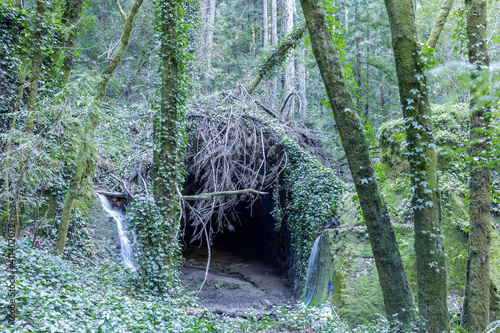 Wrights Tunnel North Portal. Abandoned Railroad Tunnel Entrance Ruin (1880-1942) in Santa Cruz Mountains, California, USA.