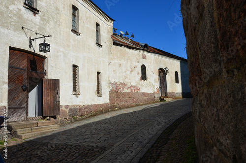 Old stone street in a medieval town