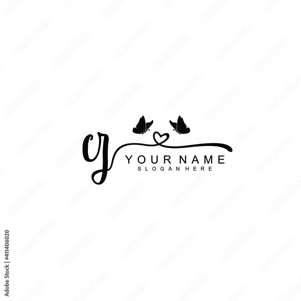 CZ Initial handwriting logo template vector CZ Initial handwriting logo template vector