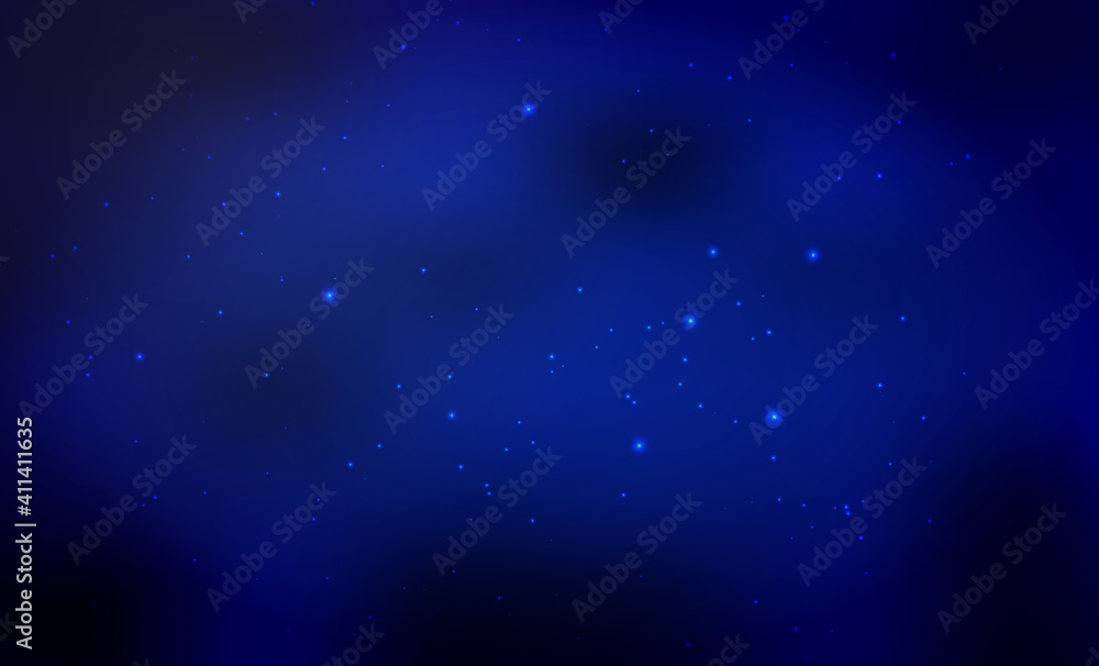 Abstract vector background with night sky and stars.