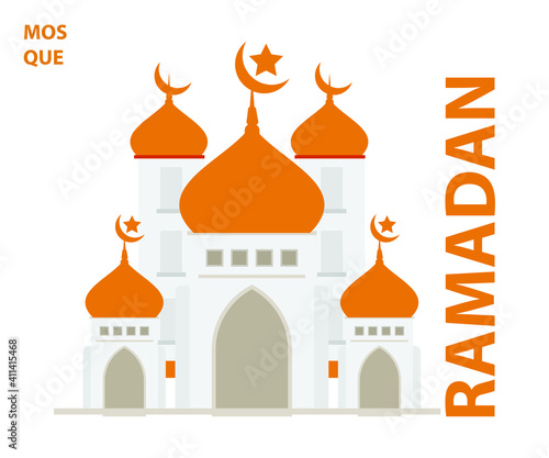simple mosque design for the celebration of the month of Ramadan