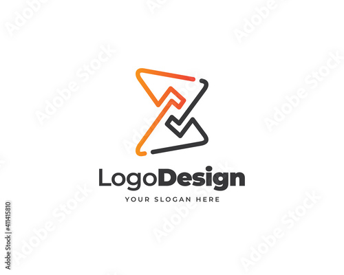 Free Download Z letter tech monogram logo vector. Creative technology logo design - GFXLoad