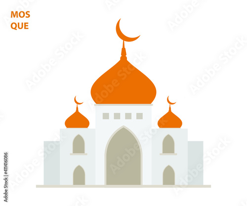 simple mosque design for the celebration of the month of Ramadan