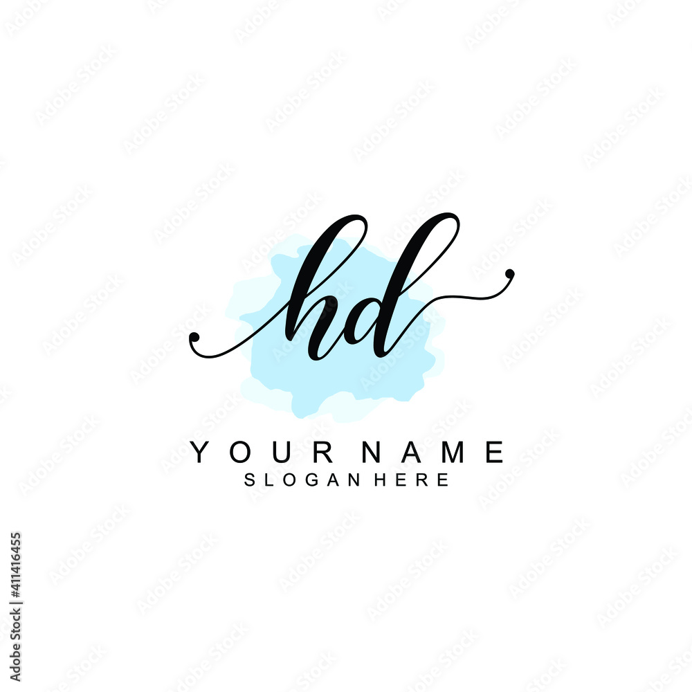 HD Initial handwriting logo template vector HD Initial handwriting logo template vector