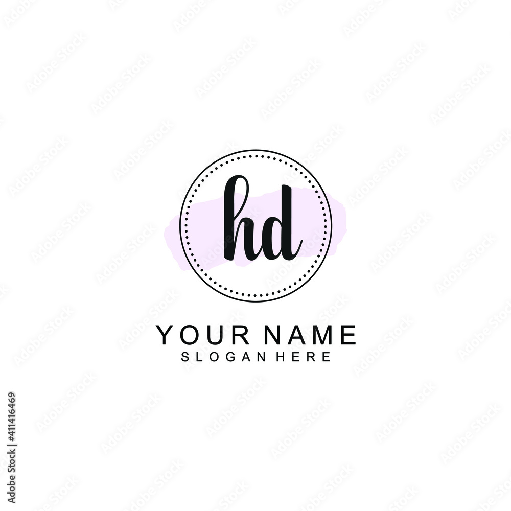 HD Initial handwriting logo template vector HD Initial handwriting logo template vector
