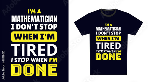 Fotografia Mathematician T Shirt Design