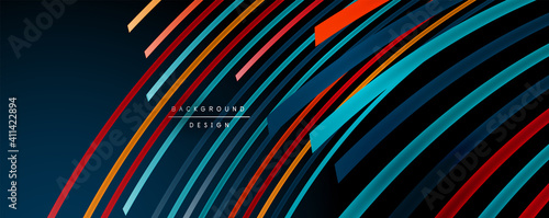 Abstract colorful lines vector background. Internet, big data and technology connections concept, abstract template