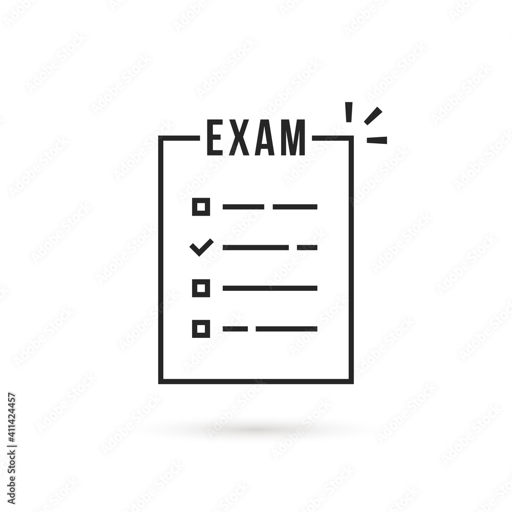 Fototapeta premium thin line examination list minimal icon