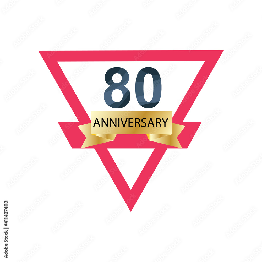 80 Anniversary celebration vector template design illustration 80 Anniversary celebration vector template design illustration