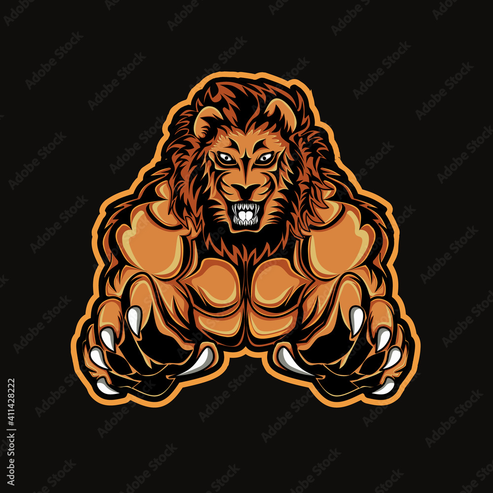 Head Lion Mascot Logo Vector Esport Head Lion Mascot Logo Vector Esport