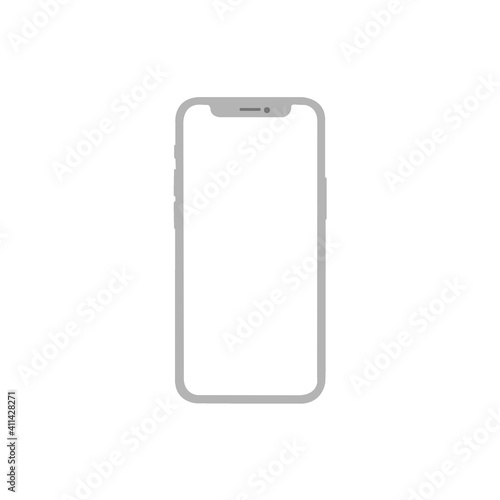 phone front isolated on white background	
