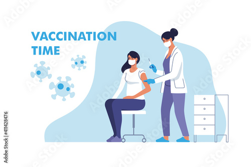 Leinwand Poster Coronavirus vaccination