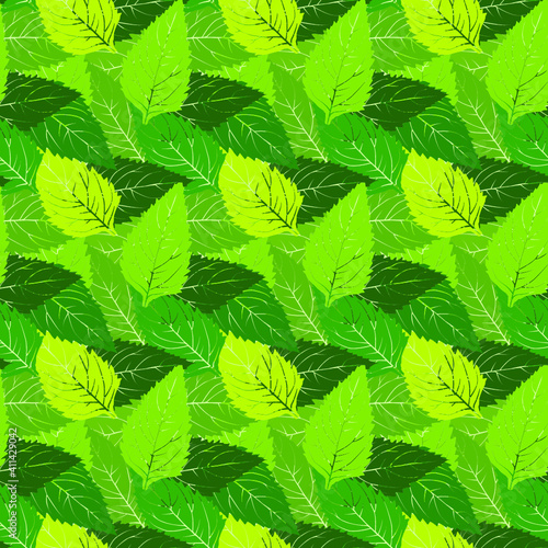 seamless  pattern green leaf. Seamless background with green leaf. Repeating texture.