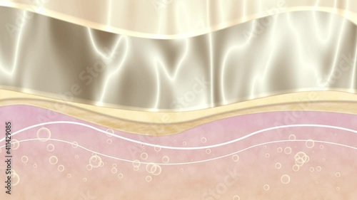 In depth of n skin layers transforming from dull skin to a glowing and elastic skin.