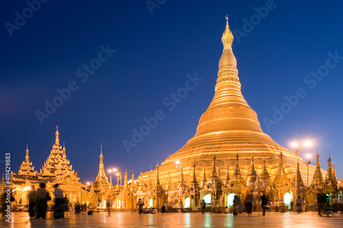 Shwedagon pagoda in Yangon, Myanmar Burma 