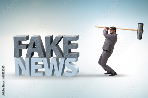 Fake news concept in information manipulation concept