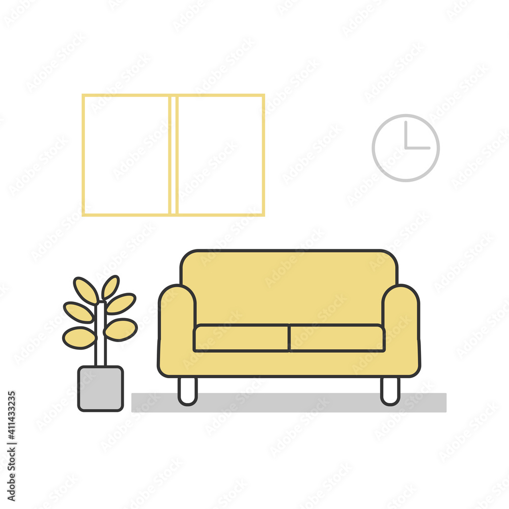 シンプルな部屋のイラスト素材 Stock Vector Adobe Stock