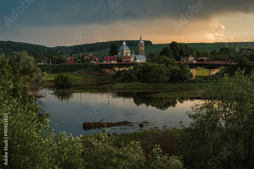 Flood of the Protiva river in the village of Kremenki photo