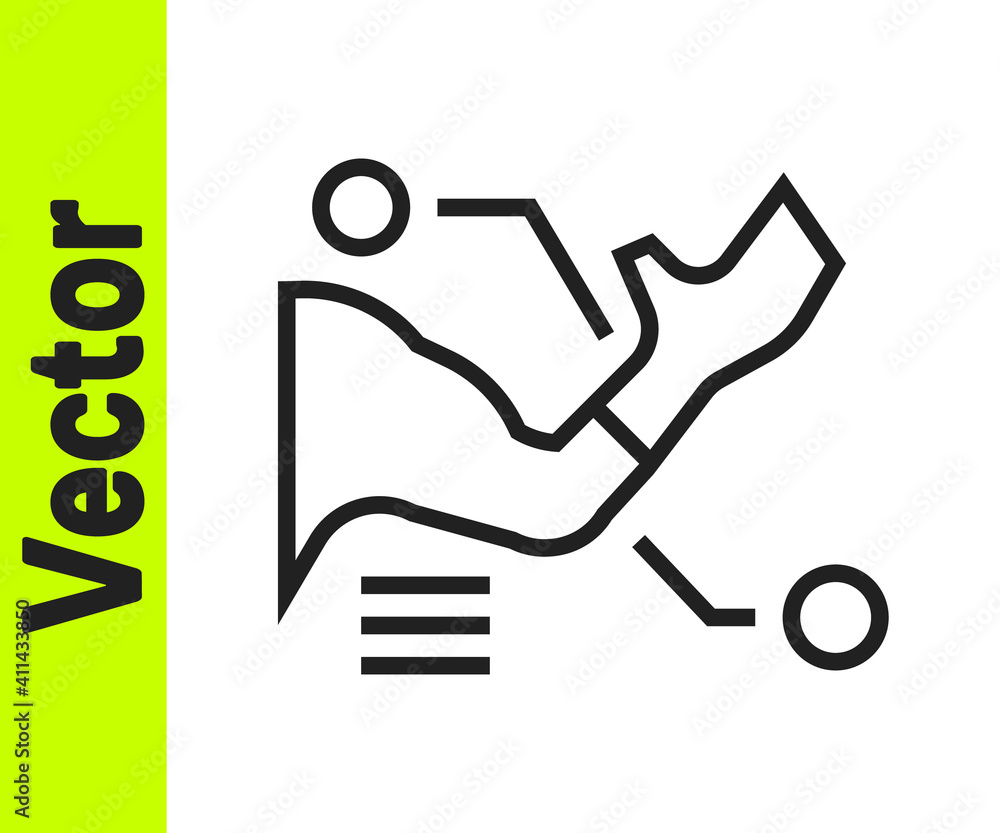 Black line Prosthesis hand icon isolated on white background. Futuristic concept of bionic arm, robotic mechanical hand. Vector. Black line Prosthesis hand icon isolated on white background. Futuristic concept of bionic arm, robotic mechanical hand. Vector.