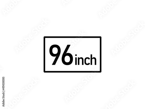 96 inches icon vector illustration, 96 inch size