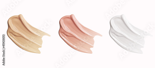 Make up smear cosmetic Liquid foundation smudge texture